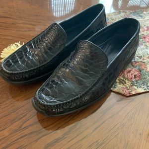 MONZA Crocodile Driver Slip on dress shoes